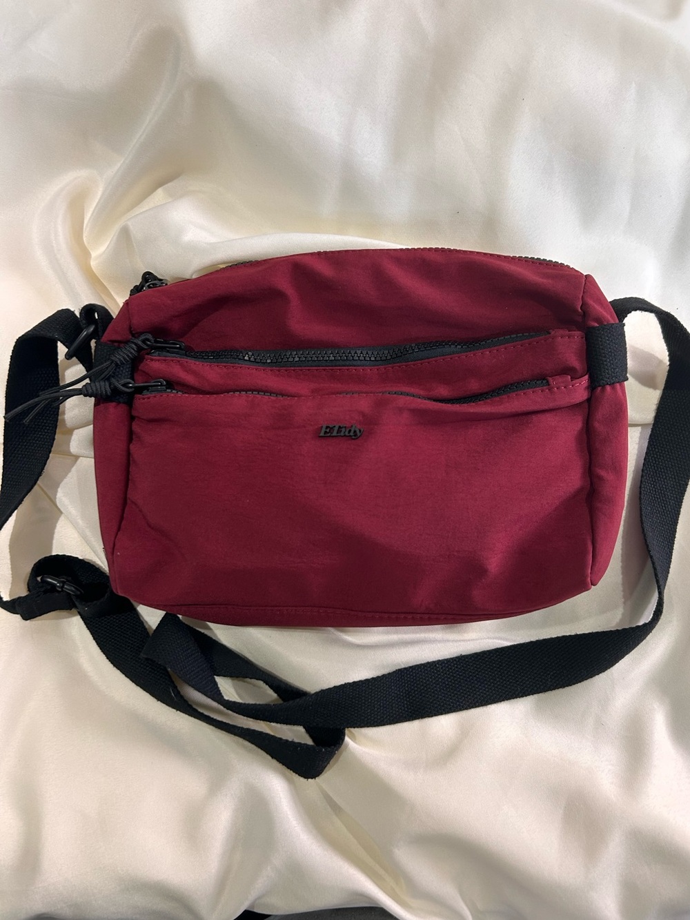 Everyday Belt Bag in Burgundy with Black Strap